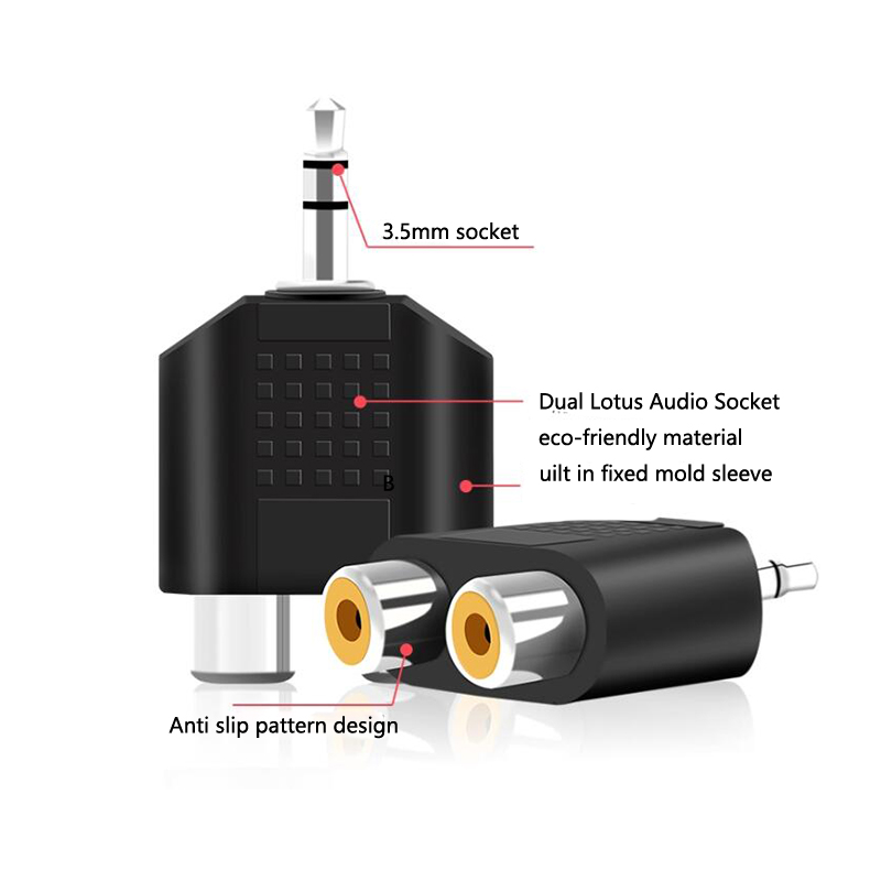 Earphone Splitter Jack - 1/2/4 قطعة كابل صوت ستيريو 3.5