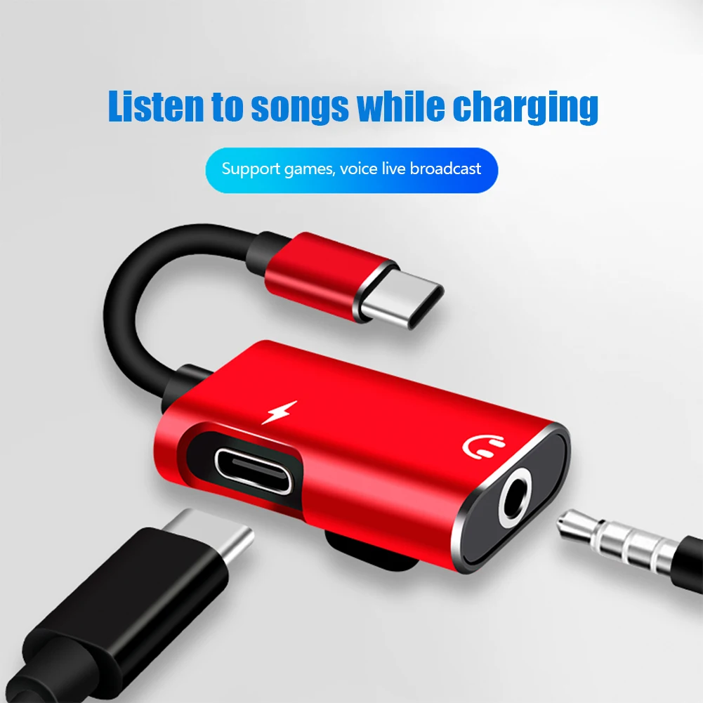 Earphone Splitter Jack - محول من نوع C إلى جاك