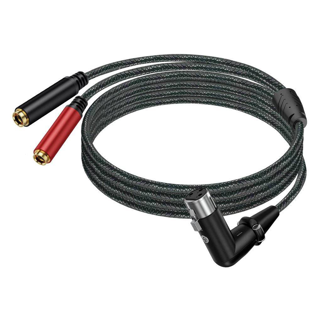 كابل تقسيم الصوت من 3Pin XLR أ - مراجعة Earphone Splitter Jack وسعره