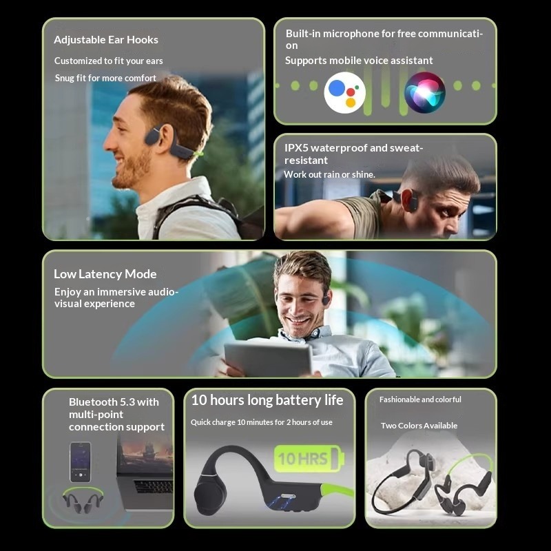 سماعات توصيل عظمي مقاومة للماء - مراجعة Sports Earphone Hook وسعره