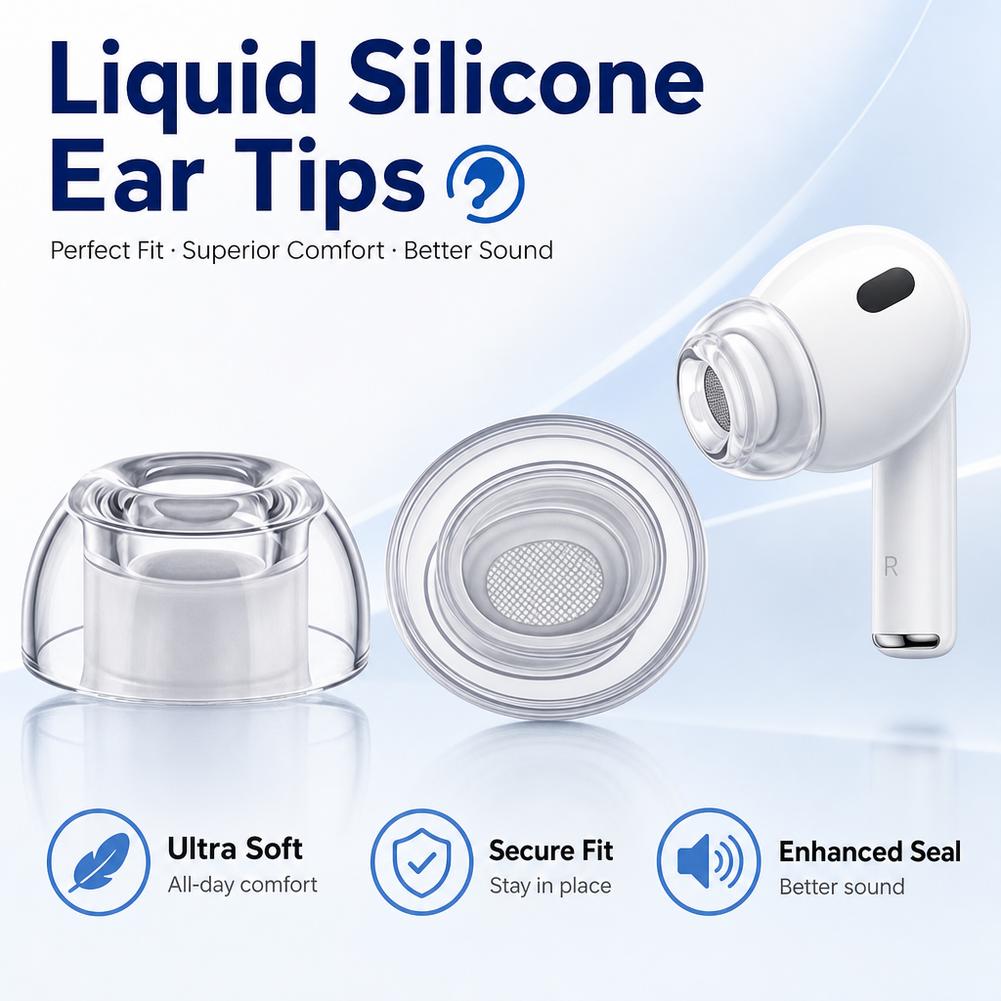 أغطية سيليكون لسماعات AirPods  - مراجعة Silicone Ear Tip Replacement وسعره