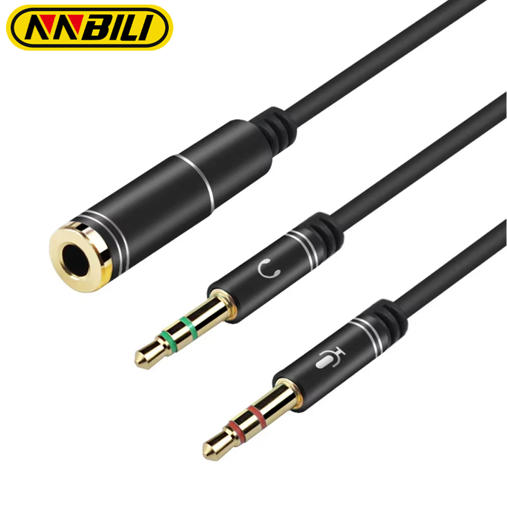 كابل محول Y من NNBILI بمقبس صغ - مراجعة Earphone Splitter Jack وسعره