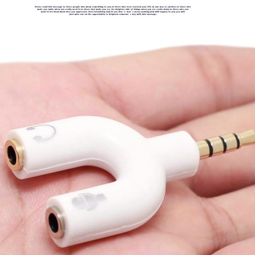 1 قطعة المزدوج 3.5 مللي متر U  - مراجعة Earphone Splitter Jack وسعره