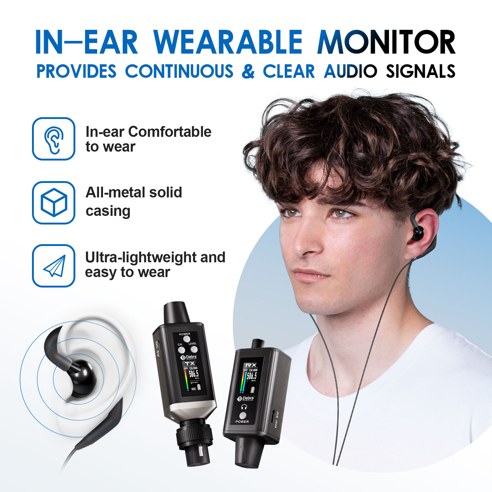 نظام مراقبة لاسلكي محمول قابل  - مراجعة In Ear Monitor Iem وسعره