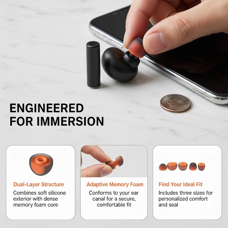 ❤️   قطعتان من أغطية سماعات ال - مراجعة Earphone Foam Tip وسعره