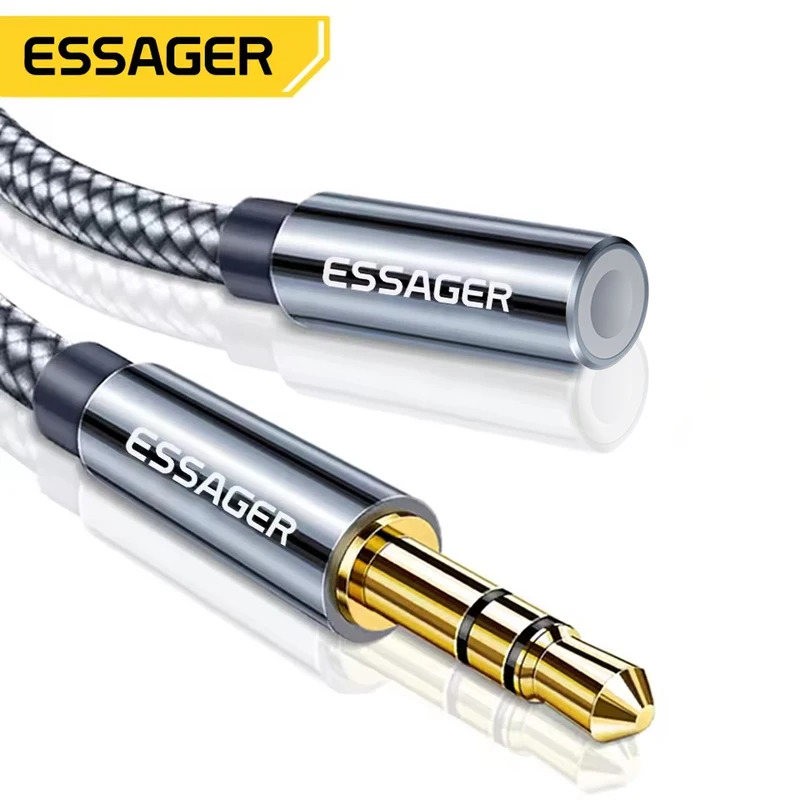كابل تمديد سماعة الرأس Essager - مراجعة Earphone Splitter Jack وسعره