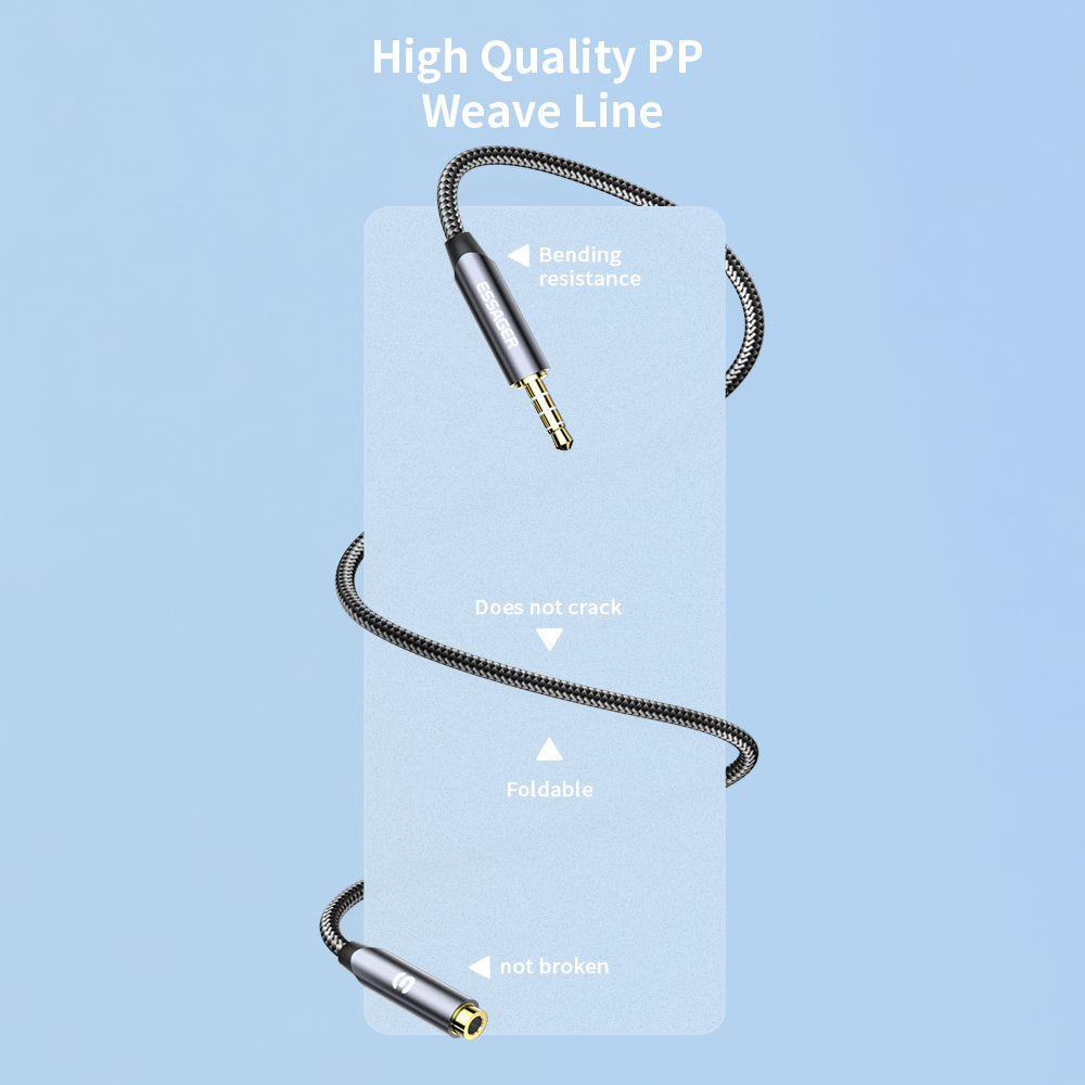ESSAGER-مقبس كابل تمديد سماعة  - مراجعة Earphone Splitter Jack وسعره