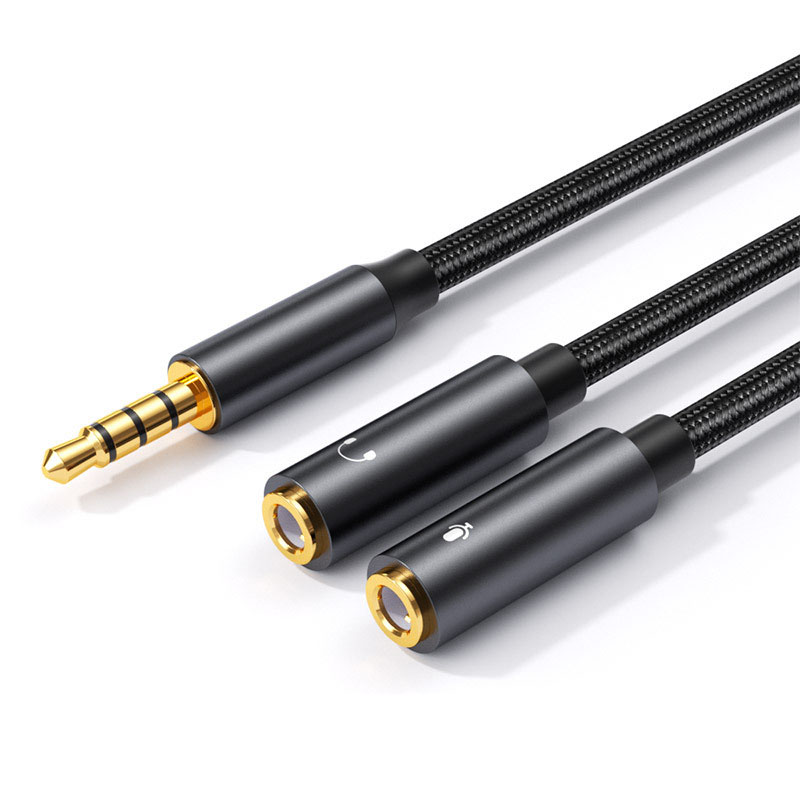 3.5 مللي متر جاك Aux كابل الصو - مراجعة Earphone Splitter Jack وسعره