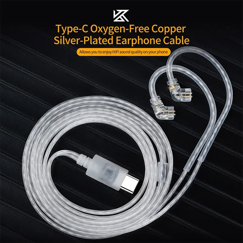 KZ سماعات Type-c 2PIN كابلات م - مراجعة Wired Earphone Mic وسعره