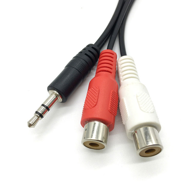 كابل محول ذكر 3.5 إلى 2RCA 2AV - مراجعة Earphone Splitter Jack وسعره